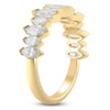 Thumbnail Image 2 of Marquise-Cut Lab-Grown Diamond Alternating Anniversary Ring 2 ct tw 14K Yellow Gold