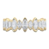 Thumbnail Image 3 of Marquise-Cut Lab-Grown Diamond Alternating Anniversary Ring 2 ct tw 14K Yellow Gold