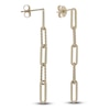 Thumbnail Image 1 of Italia D'Oro Paperclip Drop Earrings 14K Yellow Gold