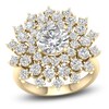 Thumbnail Image 1 of Lab-Grown Diamond Dahlia Flower Fashion Ring 4 ct tw 14K Yellow Gold