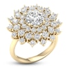 Thumbnail Image 2 of Lab-Grown Diamond Dahlia Flower Fashion Ring 4 ct tw 14K Yellow Gold
