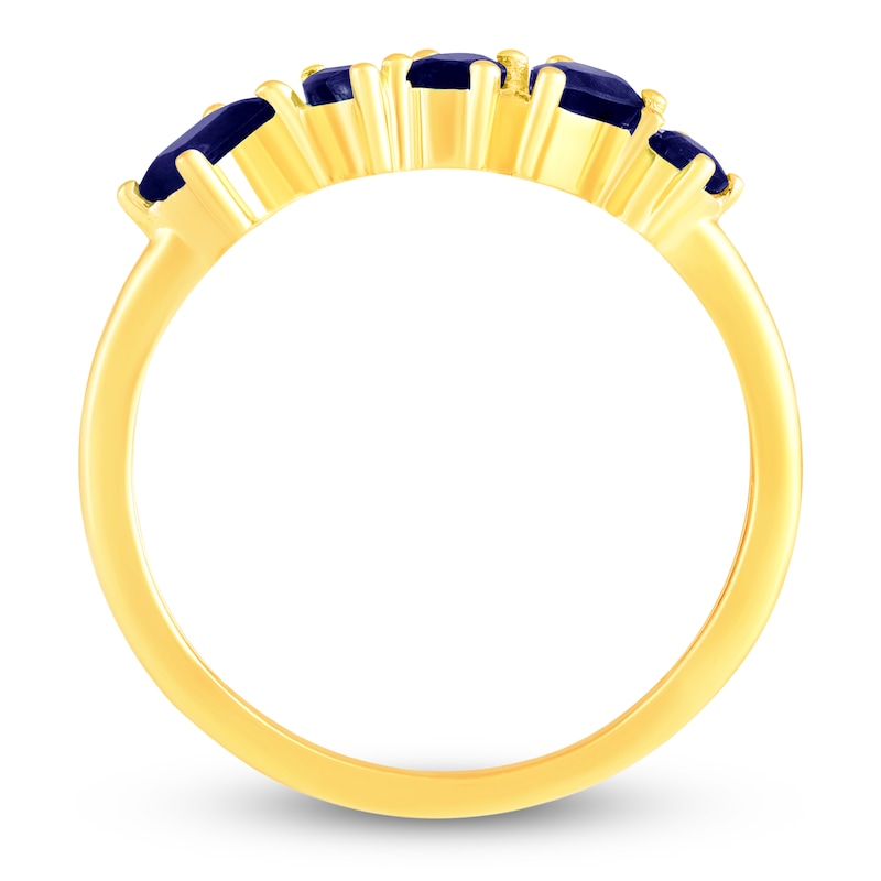 Main Image 4 of Multi-Shape Natural Blue Sapphire Ring 10K Yellow Gold