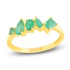 Thumbnail Image 1 of Multi-Shape Natural Emerald Ring 10K Yellow Gold