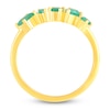 Thumbnail Image 4 of Multi-Shape Natural Emerald Ring 10K Yellow Gold