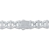 Thumbnail Image 2 of Men's Diamond Mariner Link Necklace 3/4 ct tw Sterling Silver 22"