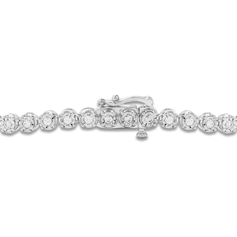 Main Image 2 of Men's Diamond Tennis Bracelet 1 ct tw Sterling Silver 8.5"