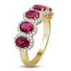 Thumbnail Image 2 of Oval-Cut Natural Ruby & Diamond Five Stone Ring 1/3 ct tw 10K Yellow Gold