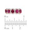 Thumbnail Image 4 of Oval-Cut Natural Ruby & Diamond Five Stone Ring 1/3 ct tw 10K Yellow Gold