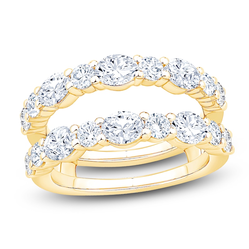Main Image 1 of Oval & Round-Cut Lab-Grown Diamond Enhancer Ring 2 ct tw 14K Yellow Gold