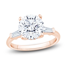 Round-Cut Lab-Grown Diamond Engagement Ring 3-1/3 ct tw 14K Rose Gold