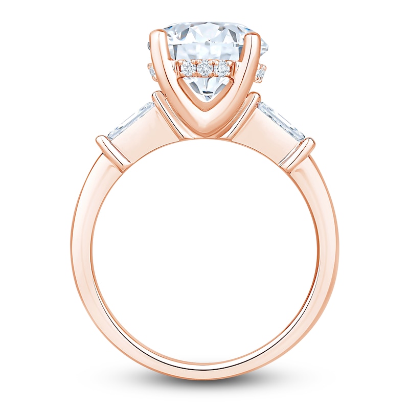 Main Image 2 of Round-Cut Lab-Grown Diamond Engagement Ring 3-1/3 ct tw 14K Rose Gold