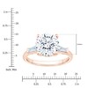 Thumbnail Image 4 of Round-Cut Lab-Grown Diamond Engagement Ring 3-1/3 ct tw 14K Rose Gold