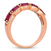 Thumbnail Image 3 of Le Vian Oval-Cut Natural Ruby Ring 1/4 ct tw Diamonds 14K Strawberry Gold