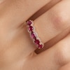 Thumbnail Image 4 of Le Vian Oval-Cut Natural Ruby Ring 1/4 ct tw Diamonds 14K Strawberry Gold