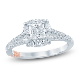 Pnina Tornai Princess-Cut Diamond Halo Engagement Ring 7/8 ct tw 14K White Gold