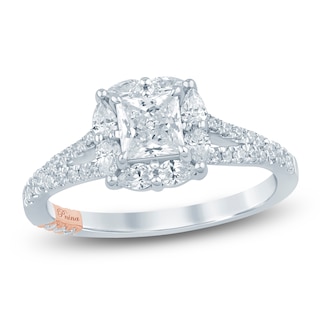 Pnina Tornai Princess-Cut Diamond Halo Engagement Ring 7/8 ct tw 14K White Gold