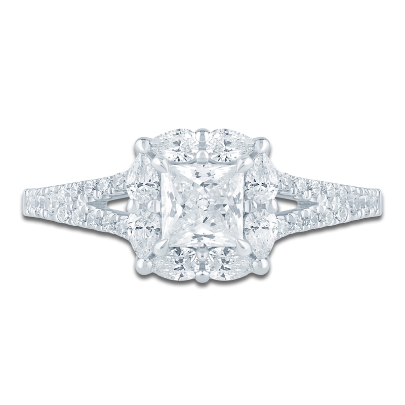 Main Image 3 of Pnina Tornai Princess-Cut Diamond Halo Engagement Ring 7/8 ct tw 14K White Gold