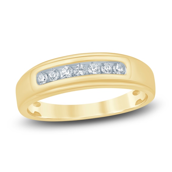 Chosen Men's Diamond Wedding Band 1/5 ct tw 14K Yellow Gold