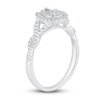 Thumbnail Image 2 of Diamond Halo Engagement Ring 3/8 ct tw Pear/Round 14K White Gold
