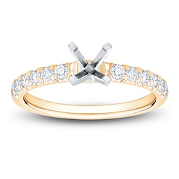 Certified Diamond Engagement Ring Setting 1/2 ct tw 14K Yellow Gold