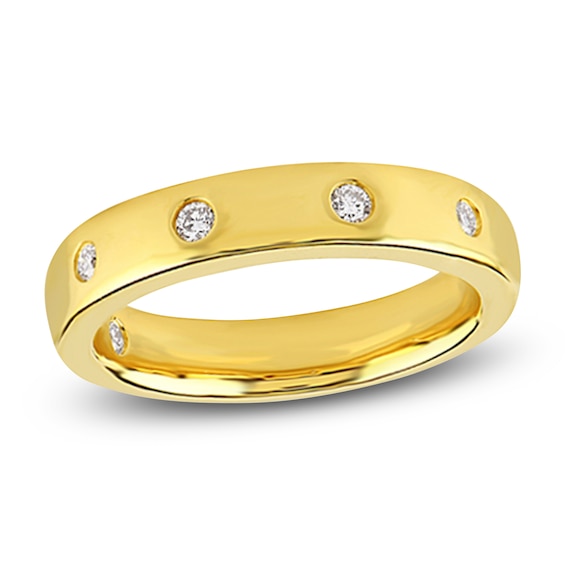 Storied Diamond Desert Sands of Eternity Anniversary Ring 1/8 ct tw 18K Yellow Gold