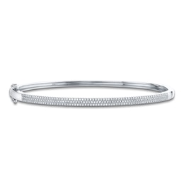 Shy Creation Diamond Bangle Bracelet 1/2 ct tw 14K White Gold SC55002255ZM