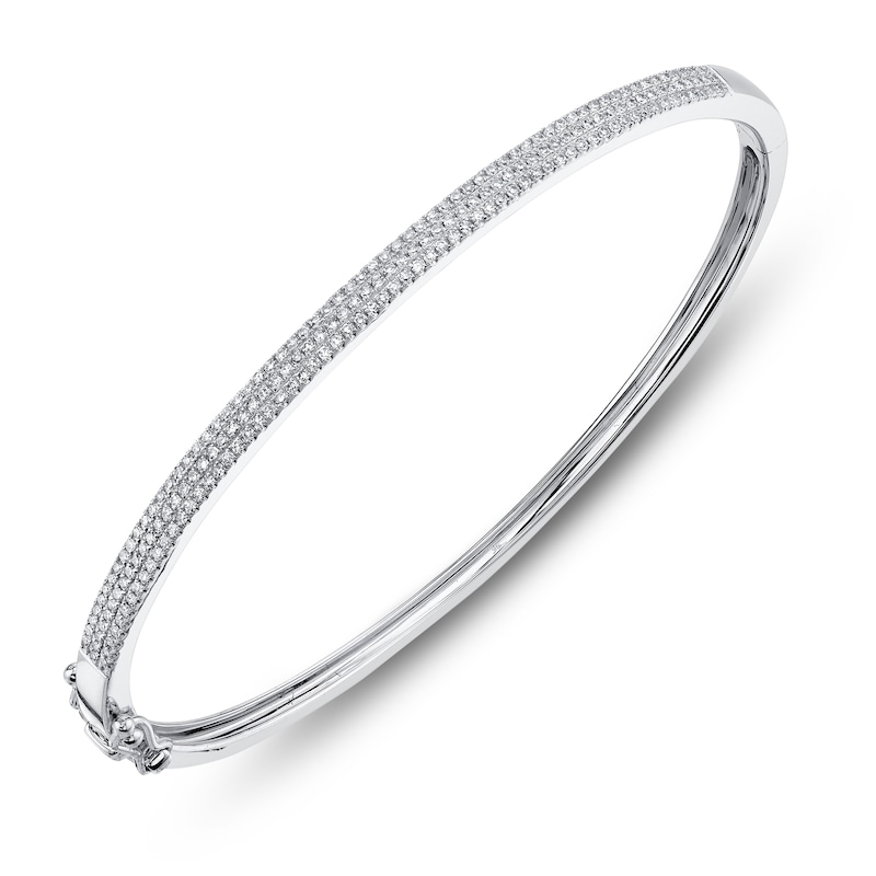 Main Image 2 of Shy Creation Diamond Bangle Bracelet 1/2 ct tw 14K White Gold SC55002255ZM