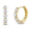Thumbnail Image 2 of Shy Creation Diamond Huggie Hoop Earrings 7/8 ct tw 14K Yellow Gold SC55023230V2