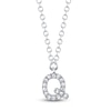 Thumbnail Image 1 of Shy Creation Diamond Accent Initial "Q" Necklace 14K White Gold 18" SC55007903-Q