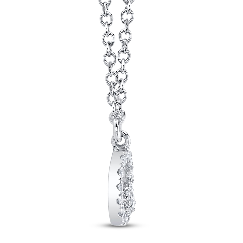 Main Image 2 of Shy Creation Diamond Accent Initial "Q" Necklace 14K White Gold 18" SC55007903-Q