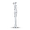 Thumbnail Image 2 of Diamond Bridal Set 3/4 ct tw Cushion/Baguette 14K White Gold