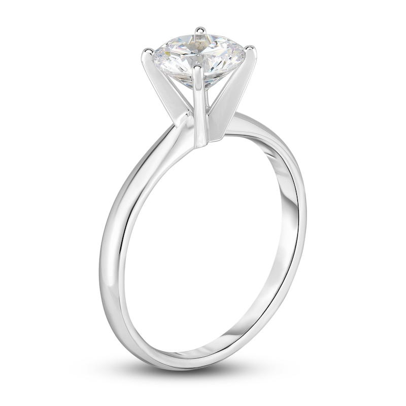 Main Image 2 of Diamond Solitaire Engagement Ring 1/3 ct tw Round 14K White Gold (I2/I)