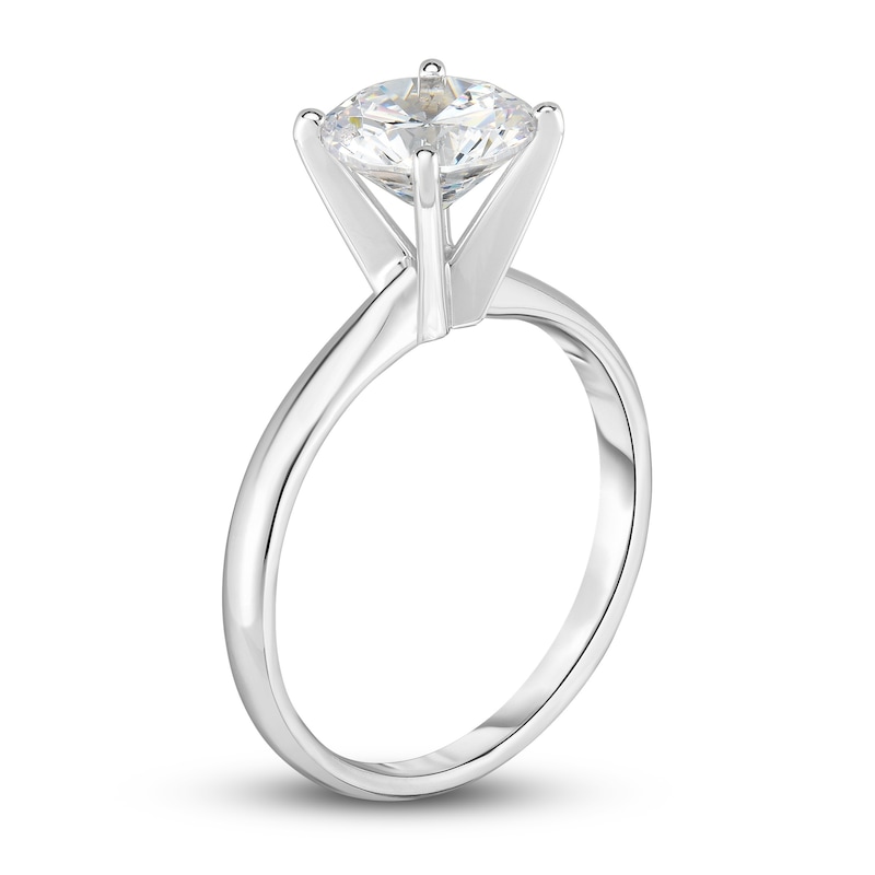 Diamond Solitaire Engagement Ring 3/4 ct tw Round 14K White Gold (I2/I)