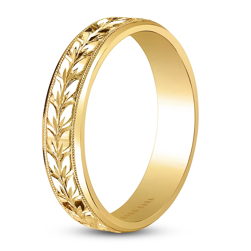 Main Image 2 of Kirk Kara Men's Floral Wedding Band 18K Yellow Gold