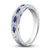 Thumbnail Image 2 of Kirk Kara Natural Blue Sapphire Anniversary Band Diamond Accents 14K White Gold