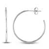 Thumbnail Image 2 of Round Wire Hoop Earrings 14K White Gold 25mm
