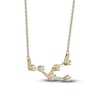 Thumbnail Image 2 of Diamond Taurus Constellation Necklace 1/6 ct tw Round 14K Yellow Gold