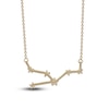 Thumbnail Image 3 of Diamond Taurus Constellation Necklace 1/6 ct tw Round 14K Yellow Gold