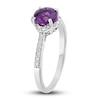 Thumbnail Image 2 of Natural Amethyst Engagement Ring 1/6 ct tw Diamonds 14K White Gold