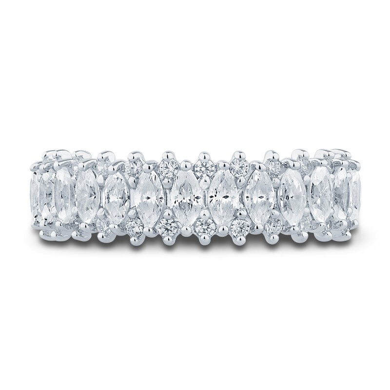 Main Image 3 of Pnina Tornai Diamond Anniversary Ring 1 ct tw Marquise/Round 14K White Gold