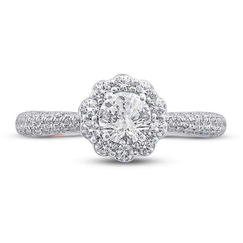 Main Image 3 of Pnina Tornai Romantic Rose Diamond Engagement Ring 1-1/4 ct tw Round 14K White Gold