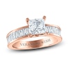 Vera Wang WISH Diamond Engagement Ring 2-1/4 ct tw Princess/Baguette 18K Rose Gold