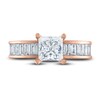Vera Wang WISH Diamond Engagement Ring 2-1/4 ct tw Princess/Baguette 18K Rose Gold