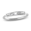 Thumbnail Image 1 of Juliette Maison Natural White Sapphire Baguette Bar Ring 10K White Gold