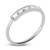 Thumbnail Image 2 of Juliette Maison Natural White Sapphire Baguette Bar Ring 10K White Gold