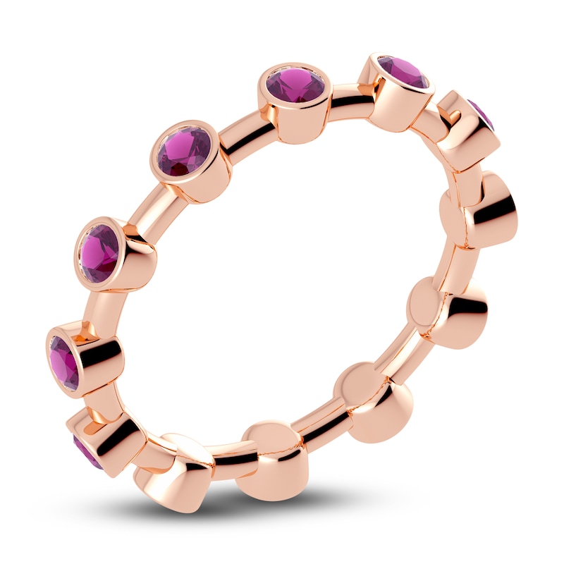 Main Image 2 of Juliette Maison Natural Rhodolite Garnet Ring 10K Rose Gold
