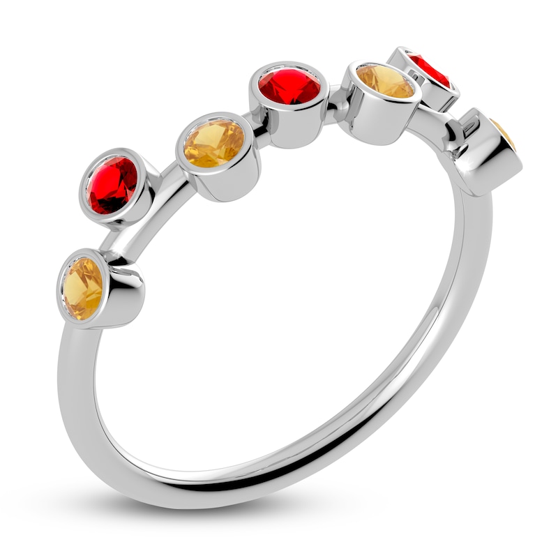 Main Image 2 of Juliette Maison Natural Citrine & Natural Ruby Ring 10K White Gold