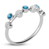 Thumbnail Image 2 of Juliette Maison Natural White Sapphire & Natural Blue Zircon Ring 10K White Gold