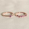 Thumbnail Image 4 of Juliette Maison Natural Rhodolite Garnet & Natural Amethyst Ring 10K White Gold