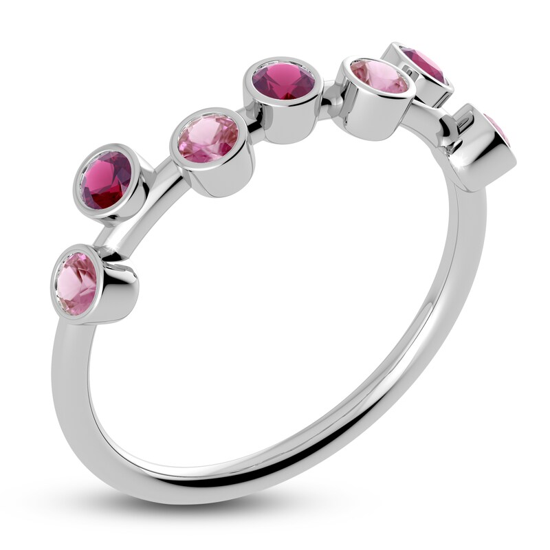 Main Image 2 of Juliette Maison Natural Rhodolite Garnet & Natural Pink Tourmaline Ring 10K White Gold